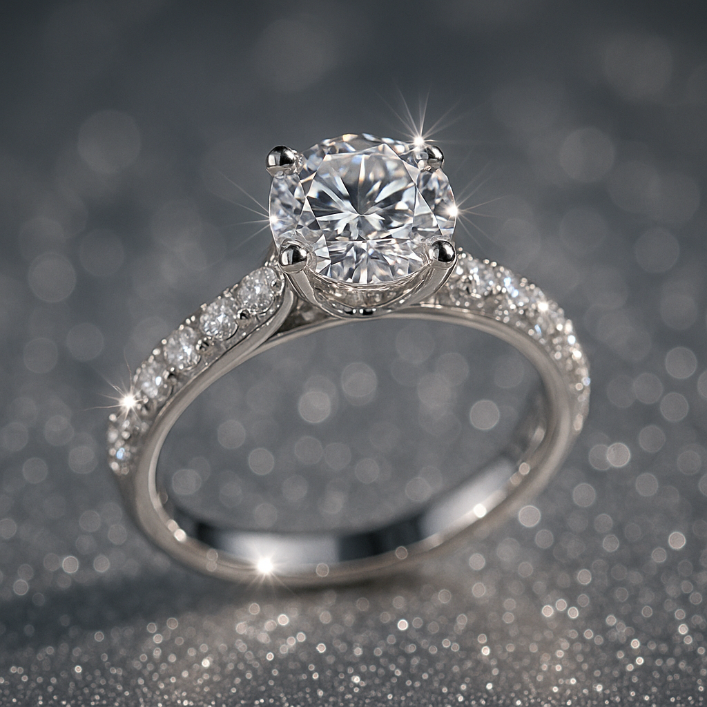 exklusiva diamantringar i vitguld